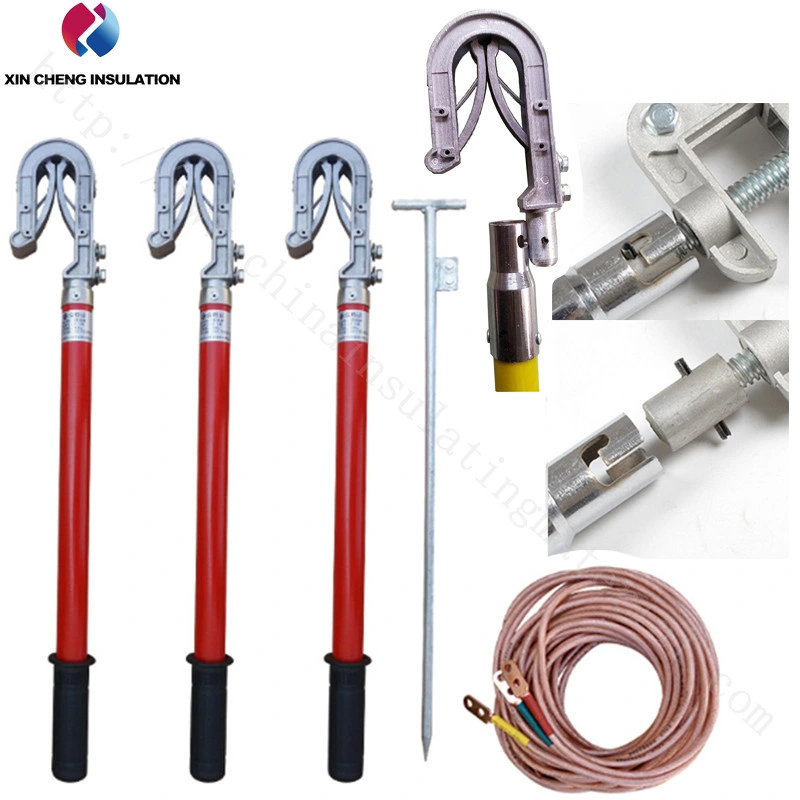 Fiberglass Detachable Earth Wire Copper Set/ Good Ground Rod with Earth Wire and Clamp